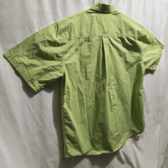 Ariat Shirt Mens Large Lime Green Short Sleeve Button Down Rodeo Western Cowboy - Picture 9 of 12